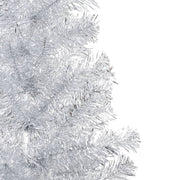 VidaXL Kunstkerstboom met verlichting en kerstballen 210 cm PET zilver - afbeelding 2