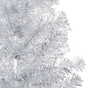 VidaXL Kunstkerstboom met verlichting en kerstballen 240 cm PET zilver - afbeelding 2