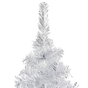 VidaXL Kunstkerstboom met verlichting en kerstballen 240 cm PET zilver - afbeelding 3