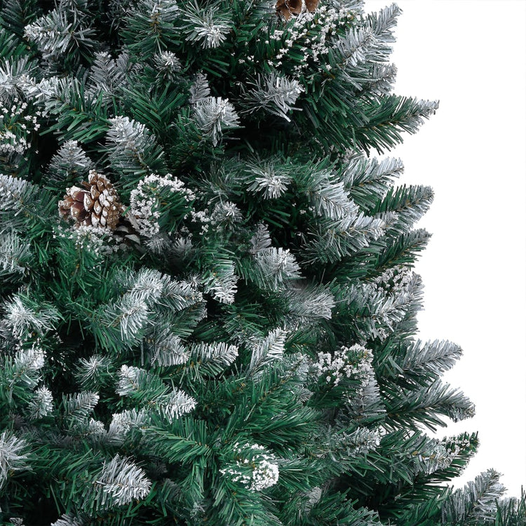 VidaXL Kunstkerstboom met verlichting kerstballen dennenappels 180 c5