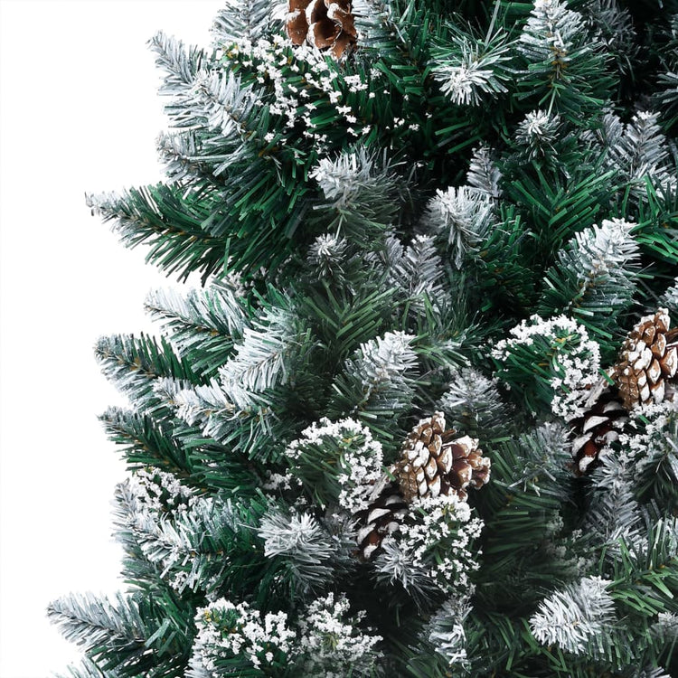 VidaXL Kunstkerstboom met verlichting kerstballen dennenappels 180 cm