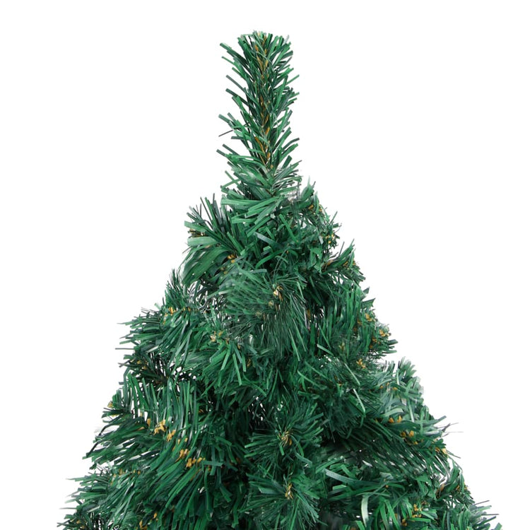 VidaXL Kunstkerstboom met verlichting en kerstballen 120 cm PVC groen