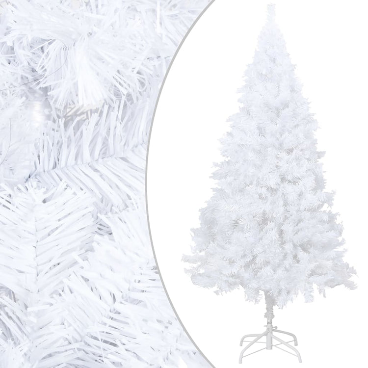 VidaXL Kunstkerstboom met verlichting en kerstballen 120 cm PVC wit