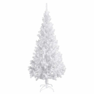 Vidaxl kunstkerstboom met verlichting en kerstballen 180 cm pvc wit