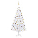 Vidaxl kunstkerstboom met verlichting en kerstballen 240 cm wit