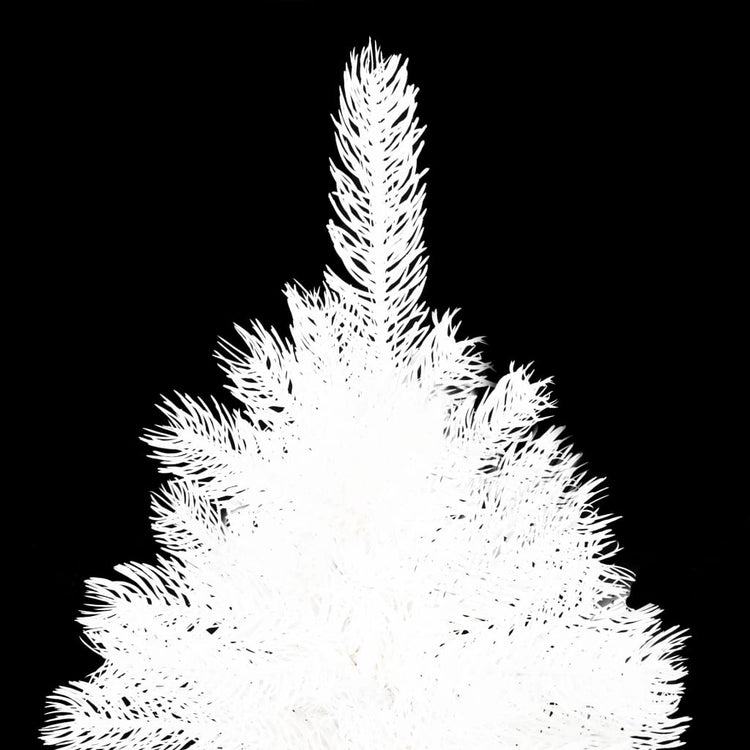 VidaXL Kunstkerstboom met verlichting en kerstballen 150 cm PVC wit