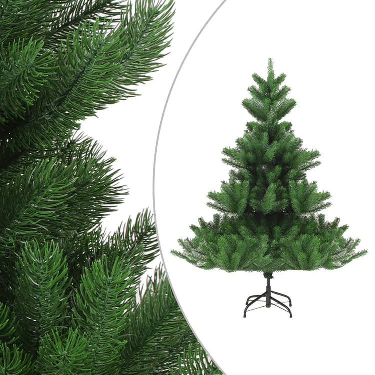VidaXL Kunstkerstboom Nordmann met LED's en kerstballen 120 cm groen