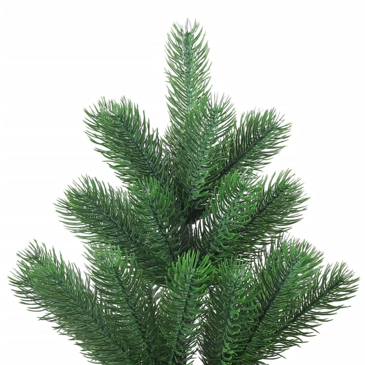 VidaXL Kunstkerstboom Nordmann met LED's en kerstballen 150 cm groen