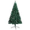 VidaXL Kunstkerstboom met verlichting en kerstballen half 120 cm groen