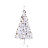 VidaXL Kunstkerstboom met verlichting en kerstballen 620 takken 180 cm - afbeelding 1
