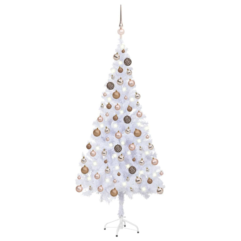 VidaXL Kunstkerstboom met verlichting en kerstballen 620 takken 180 cm