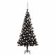 Vidaxl kunstkerstboom met verlichting en kerstballen 120 cm pvc zwart