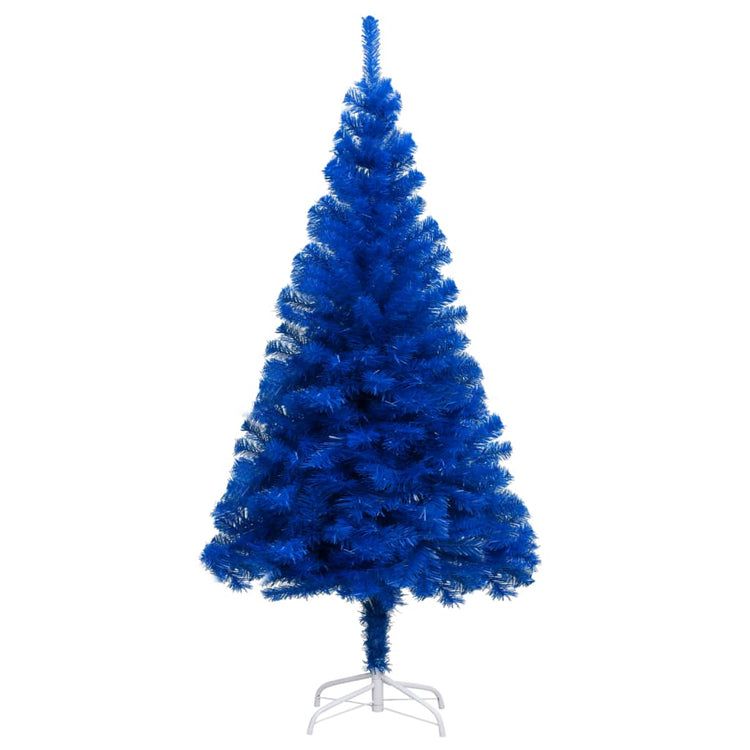 VidaXL Kunstkerstboom met verlichting en kerstballen 180 cm PVC blauw