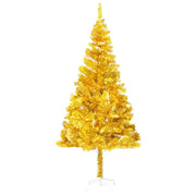 VidaXL Kunstkerstboom met verlichting en kerstballen 240 cm PET goud - afbeelding 2
