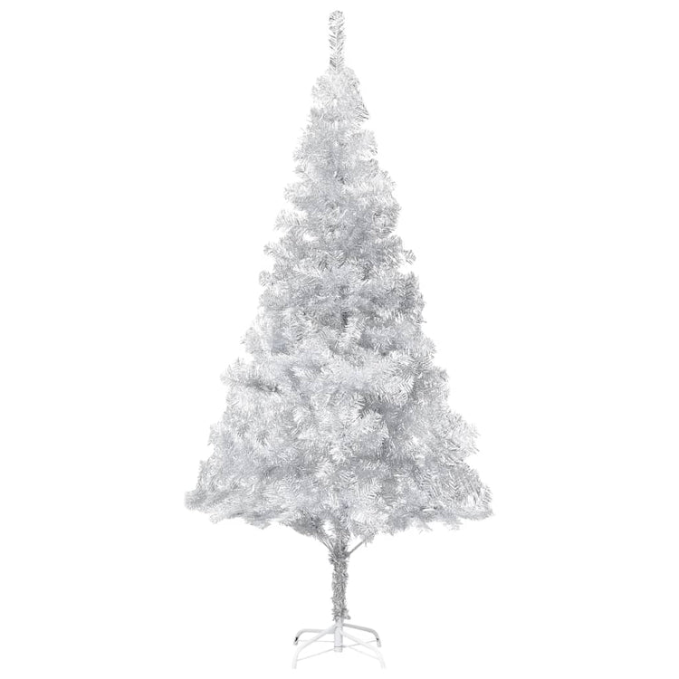 VidaXL Kunstkerstboom met verlichting en kerstballen 240 cm PET zilver