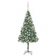 Vidaxl kunstkerstboom met verlichting kerstballen dennenappels 180 cm