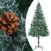 Vidaxl kunstkerstboom met verlichting kerstballen dennenappels 180 cm
