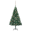 VidaXL Kunstkerstboom met verlichting en kerstballen 120 cm PVC groen