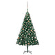 Vidaxl kunstkerstboom met verlichting en kerstballen 150 cm pvc groen