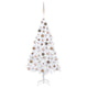 Vidaxl kunstkerstboom met verlichting en kerstballen 150 cm pvc wit