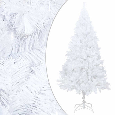 Vidaxl kunstkerstboom met verlichting en kerstballen 150 cm pvc wit
