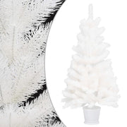 VidaXL Kunstkerstboom met verlichting en kerstballen 90 cm wit - afbeelding 2
