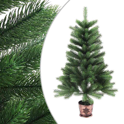 Vidaxl kunstkerstboom met verlichting en kerstballen 65 cm groen