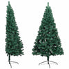 Vidaxl kunstkerstboom met verlichting en kerstballen half 180 cm groen