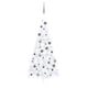 Vidaxl kunstkerstboom met verlichting en kerstballen half 240 cm wit