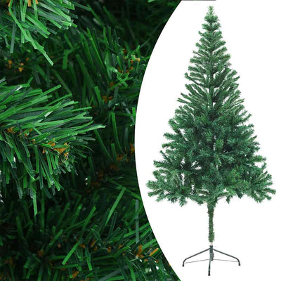 Vidaxl kunstkerstboom met verlichting en kerstballen 546 takken 180 cm