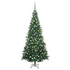 VidaXL Kunstkerstboom met verlichting en kerstballen L 240 cm groen