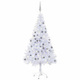 Vidaxl kunstkerstboom met verlichting en kerstballen 380 takken 150 cm - afbeelding 1