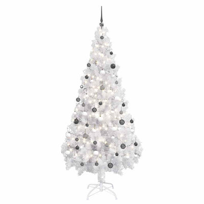 Vidaxl kunstkerstboom met verlichting en kerstballen 620 takken 180 cm