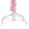 Vidaxl kunstkerstboom met verlichting en kerstballen 180 cm pvc roze