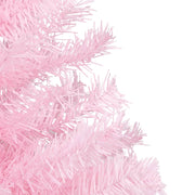 VidaXL Kunstkerstboom met verlichting en kerstballen 240 cm PVC roze - afbeelding 3