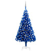VidaXL Kunstkerstboom met verlichting en kerstballen 120 cm PVC blauw