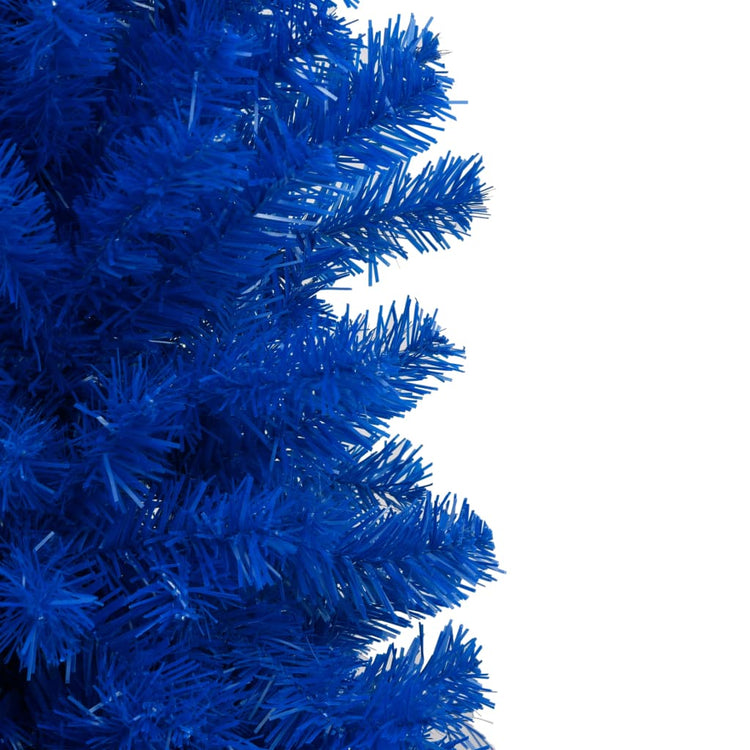 VidaXL Kunstkerstboom met verlichting en kerstballen 150 cm PVC blauw
