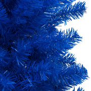 VidaXL Kunstkerstboom met verlichting en kerstballen 240 cm PVC blauw - afbeelding 3