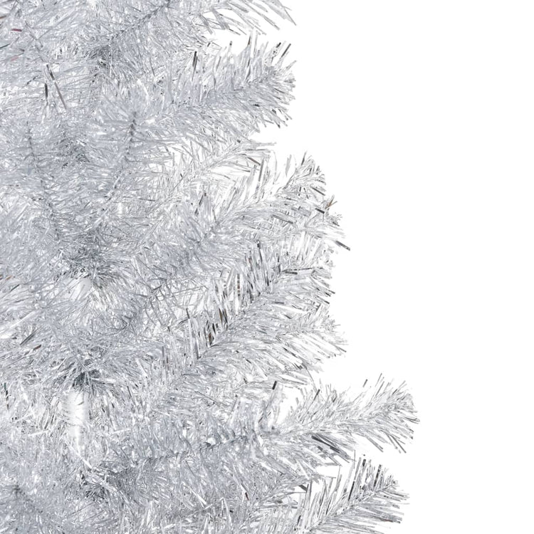 VidaXL Kunstkerstboom met verlichting en kerstballen 180 cm PET zilver