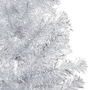 VidaXL Kunstkerstboom met verlichting en kerstballen 240 cm PET zilver - afbeelding 2