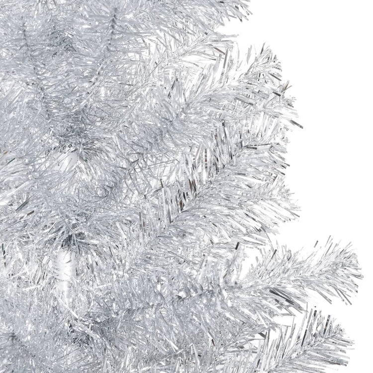 VidaXL Kunstkerstboom met verlichting en kerstballen 240 cm PET zilver