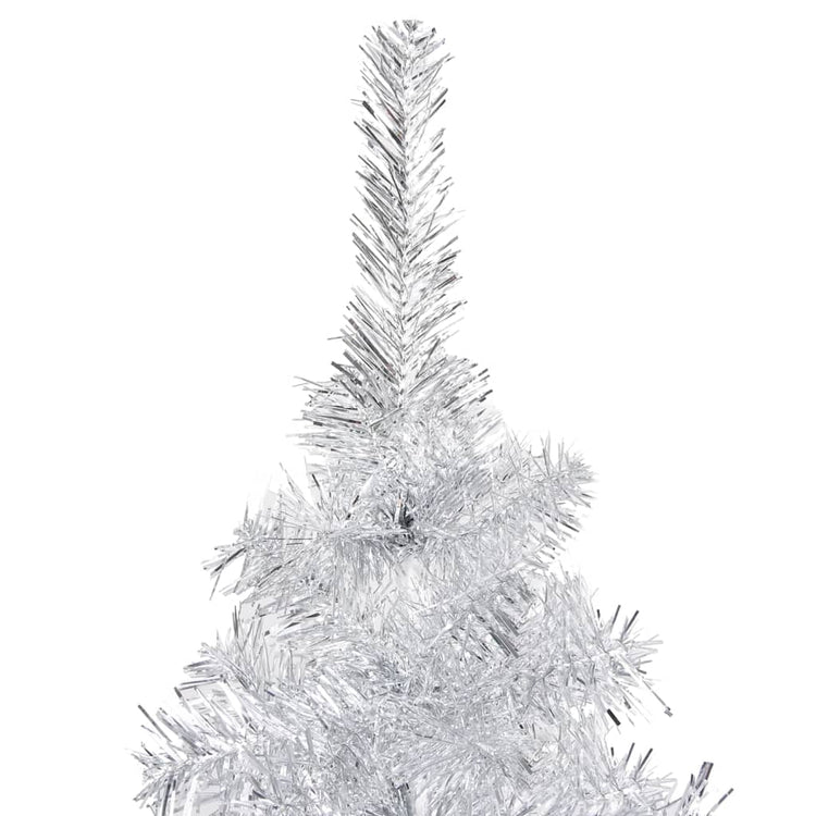 VidaXL Kunstkerstboom met verlichting en kerstballen 240 cm PET zilver