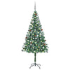 Vidaxl kunstkerstboom met verlichting kerstballen dennenappels 180 cm