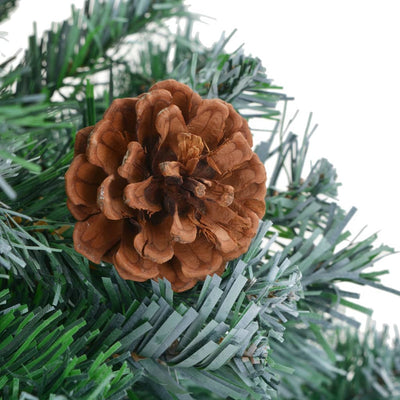 Vidaxl kunstkerstboom met verlichting kerstballen dennenappels 180 cm