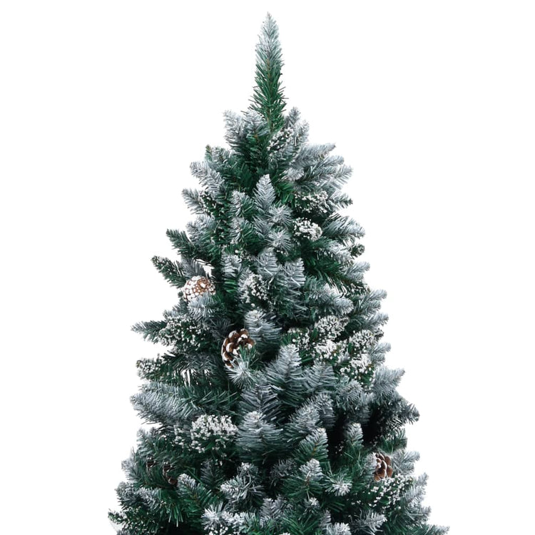 VidaXL Kunstkerstboom met verlichting kerstballen dennenappels 180 c5