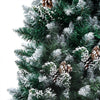 VidaXL Kunstkerstboom met verlichting kerstballen dennenappels 210 cm