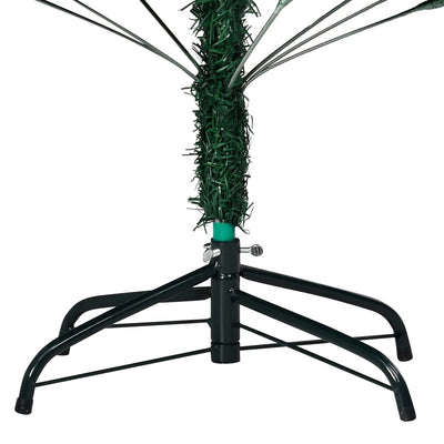Vidaxl kunstkerstboom met verlichting en kerstballen 150 cm pvc groen