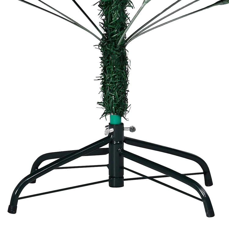 Vidaxl kunstkerstboom met verlichting en kerstballen 150 cm pvc groen