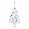 Vidaxl kunstkerstboom met verlichting en kerstballen 120 cm pvc wit