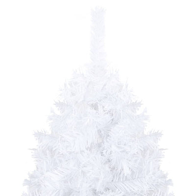 Vidaxl kunstkerstboom met verlichting en kerstballen 150 cm pvc wit